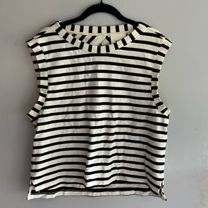 Black and White Striped Anthropologie Tank Top